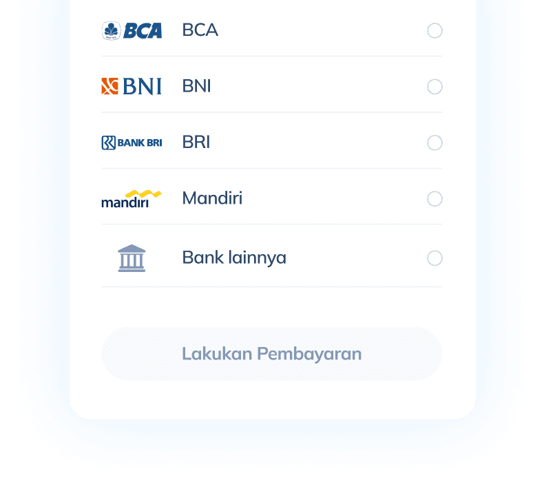 Tampilan langkah ketiga transaksi di aplikasi Topremit untuk mendapatkan Poin AirAsia yang menunjukkan opsi pembayaran via transfer bank yang tersedia seperti BCA, BNI, BRI, Mandiri, atau bank lainnya.