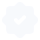 A white badge with a checkmark at its center.