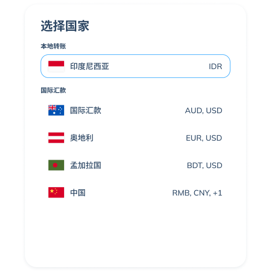 Topremit 应用中本地转账的第二步界面，选择“单一收款人”或“多个收款人”的转账选项。